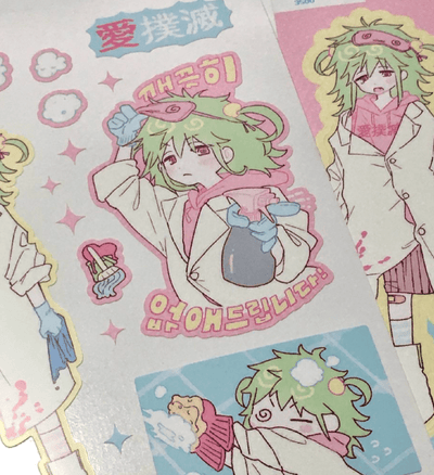 [RC25] NEW Rico Maru 'Love Curse Service' Sticker Sheet -Rico Maru__korean_sticker_stationery