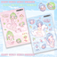 [RC28] NEW Rico Maru 'Summer Heart Pink/Blue' Sticker Sheet (options) -Rico Maru_RC28S1 - Pink (Shasha)_korean_sticker_stationery