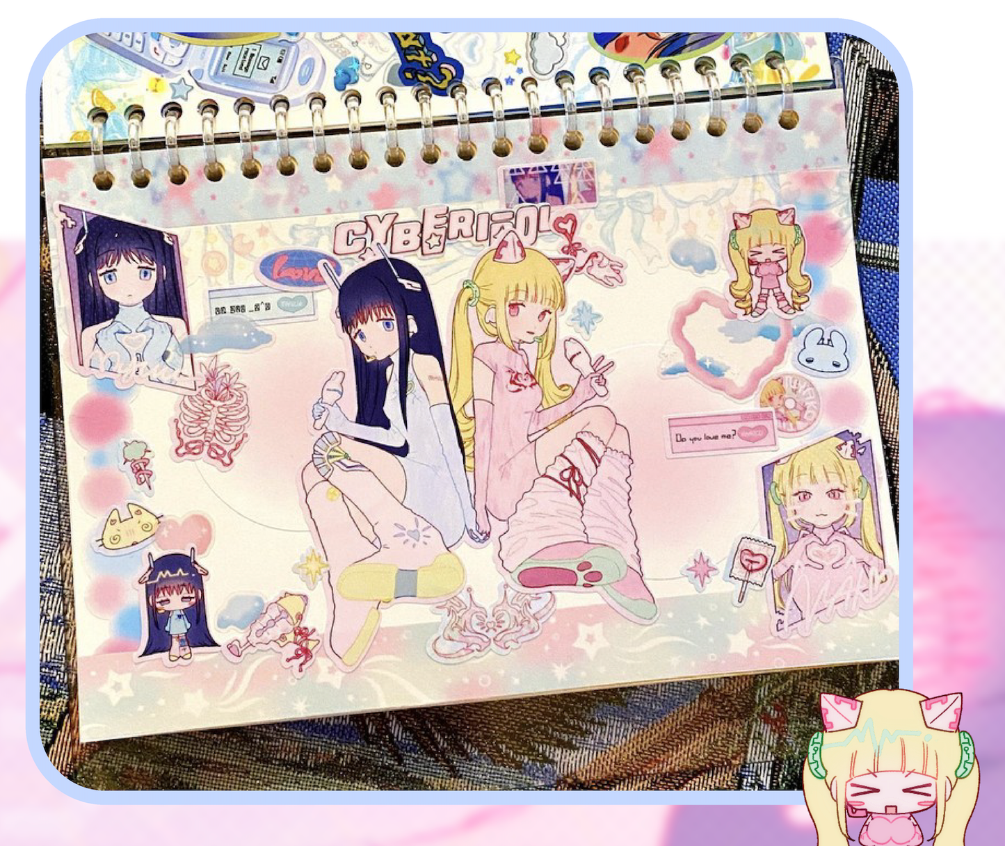 [RC31] NEW Rico Maru 'Cyber Idol' Big Sticker Sheet -Rico Maru__korean_sticker_stationery