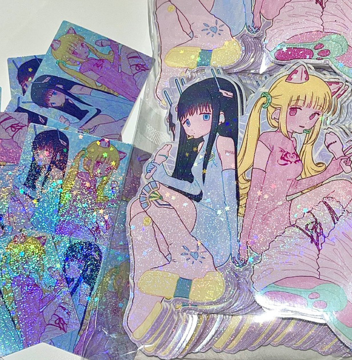 [RC32] NEW Rico Maru 'Hologram' Sticker Flake Set -Rico Maru__korean_sticker_stationery