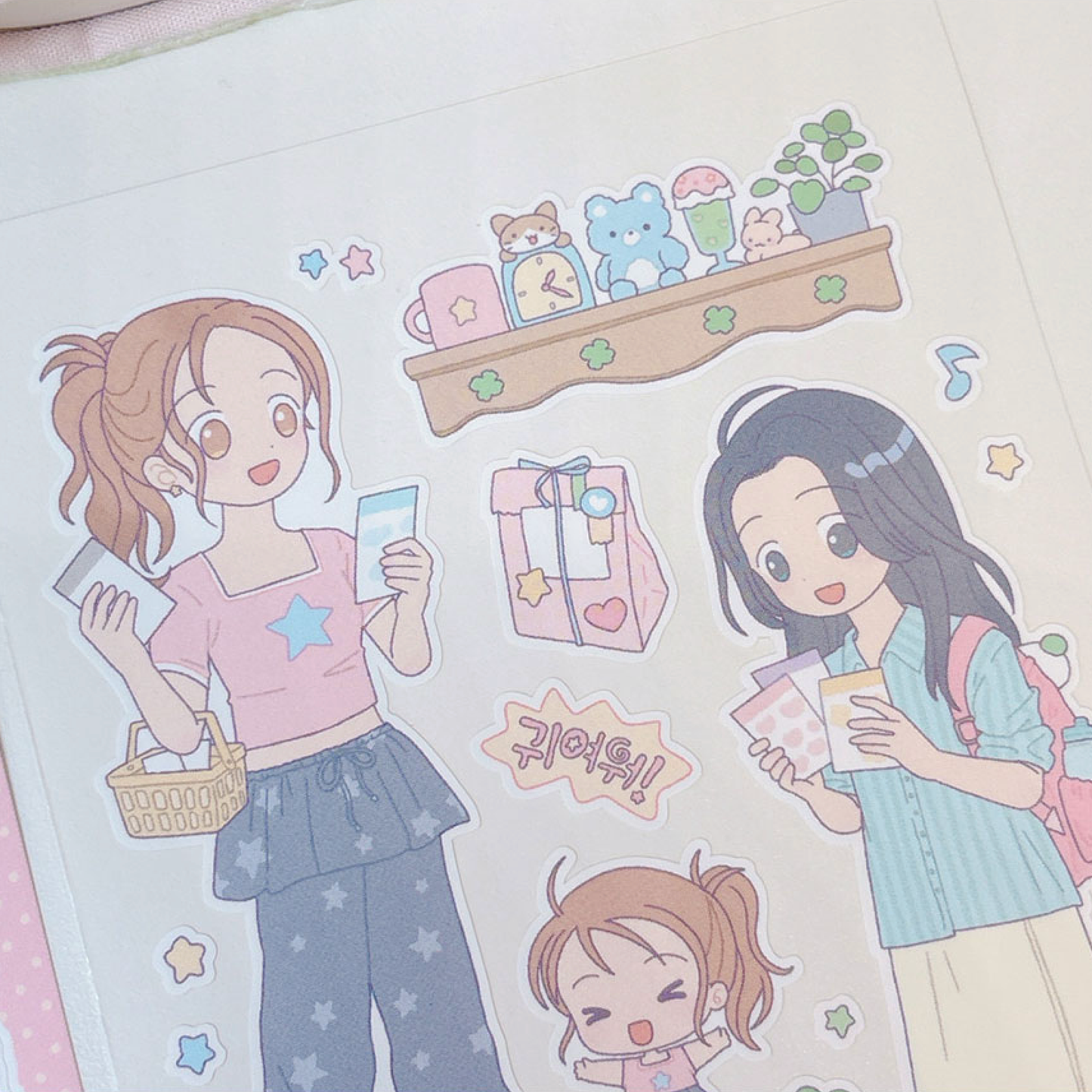 [RY08] Rayeon Fancy 'Collection Shop Tour' Matte Sticker Sheet - Rayeon Fancy__korean_sticker_stationery