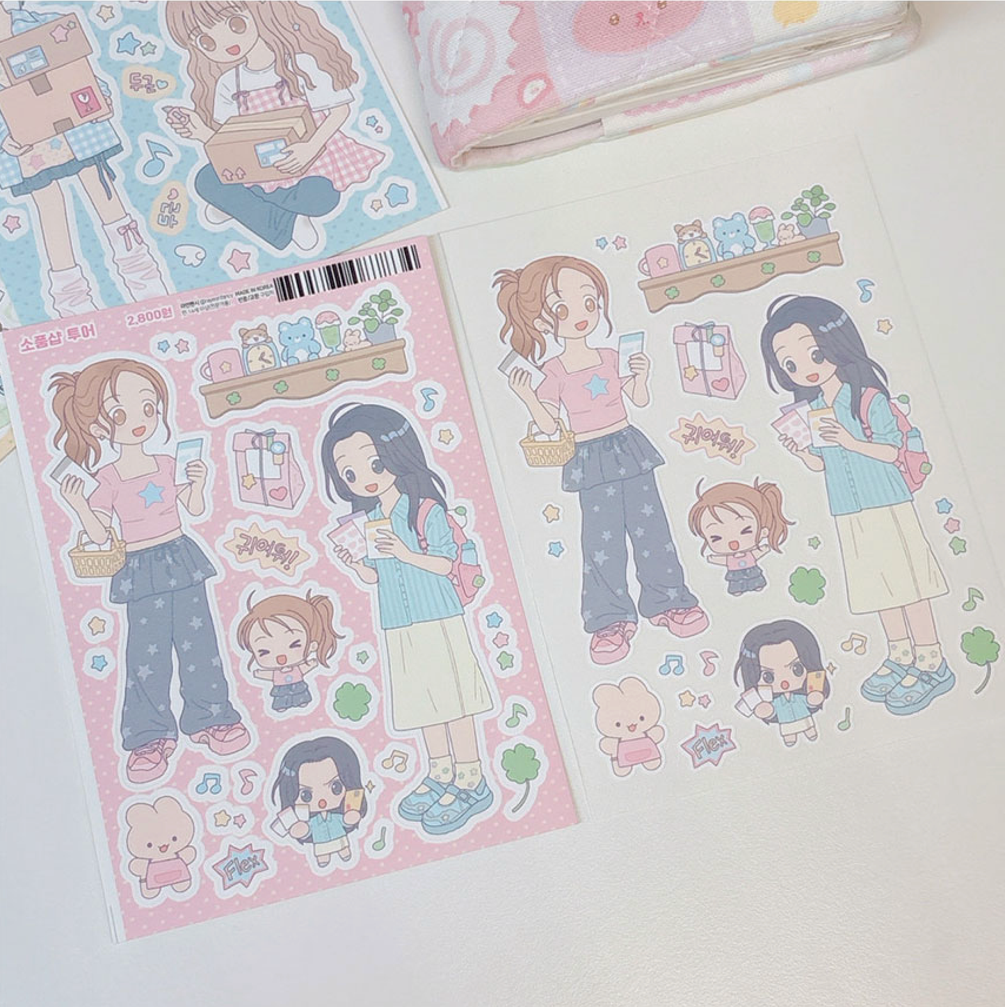 [RY08] Rayeon Fancy 'Collection Shop Tour' Matte Sticker Sheet - Rayeon Fancy__korean_sticker_stationery