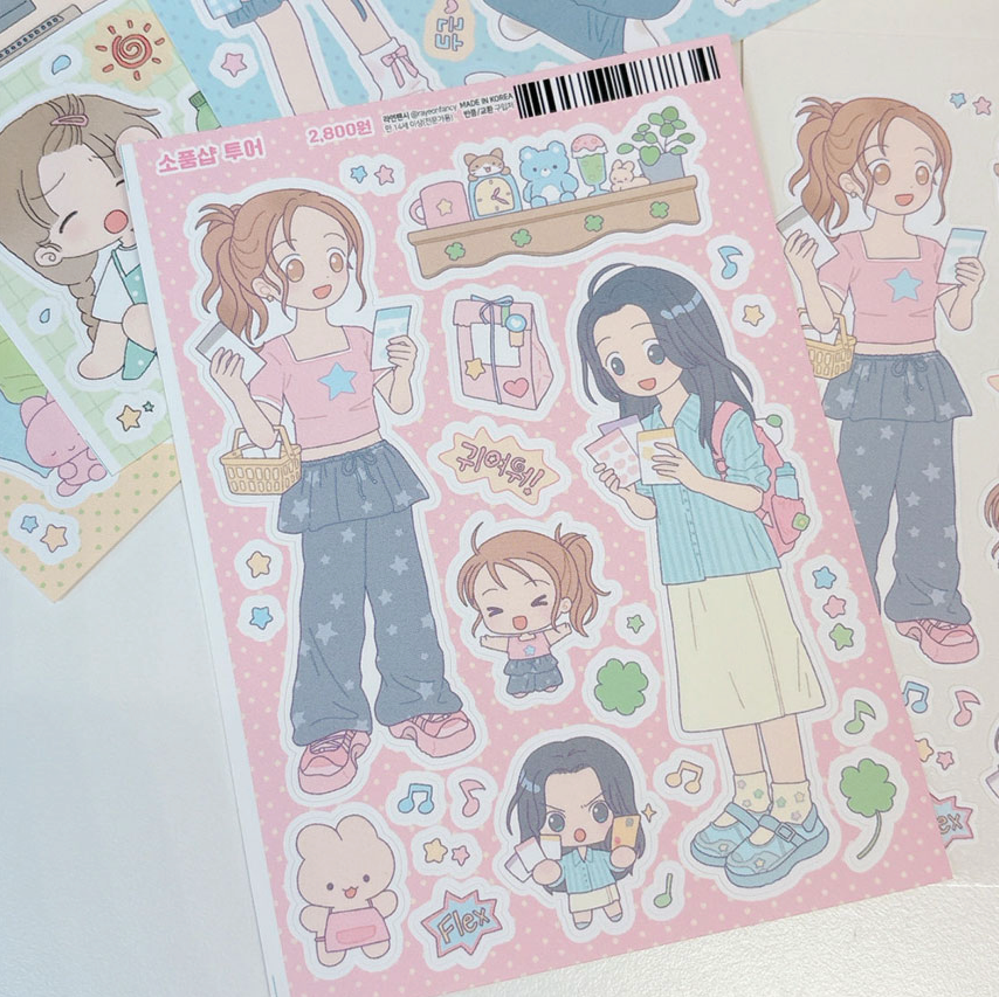 [RY08] Rayeon Fancy 'Collection Shop Tour' Matte Sticker Sheet - Rayeon Fancy__korean_sticker_stationery
