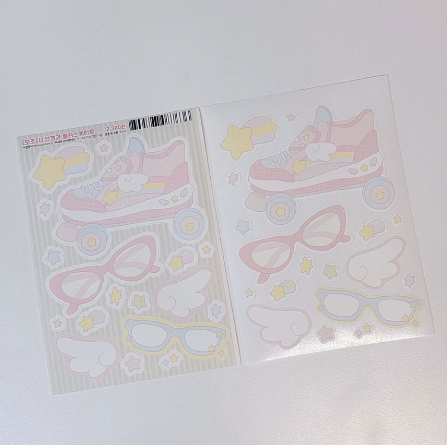 [RY10] Rayeon Fancy 'Girls' Sticker Sheet Pack (Pack/Singles) - Rayeon Fancy_RY10S3 - Glasses & Rollerblade_korean_sticker_stationery