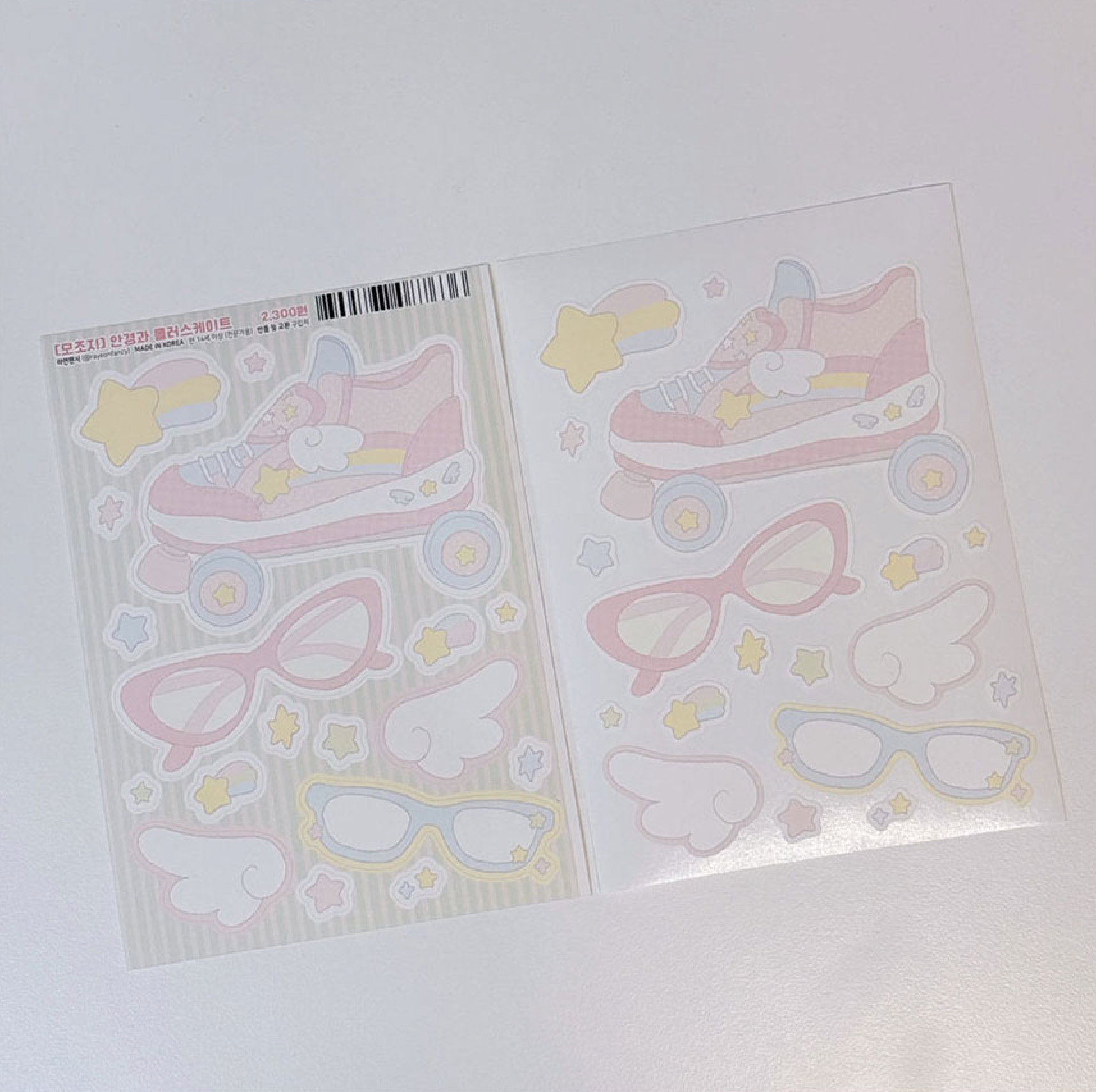 [RY10] Rayeon Fancy 'Girls' Sticker Sheet Pack (Pack/Singles) - Rayeon Fancy_RY10S3 - Glasses & Rollerblade_korean_sticker_stationery
