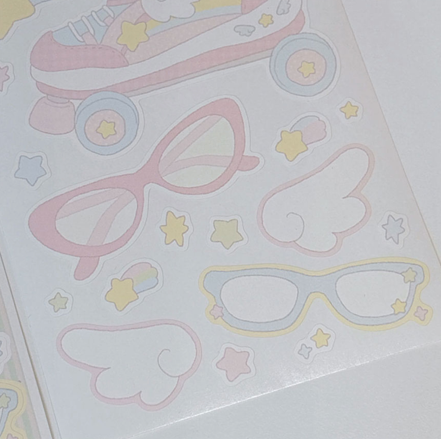 [RY10] Rayeon Fancy 'Girls' Sticker Sheet Pack (Pack/Singles) - Rayeon Fancy_RY10S3 - Glasses & Rollerblade_korean_sticker_stationery