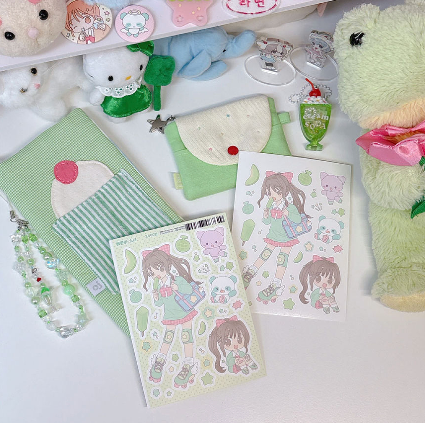 [RY10] Rayeon Fancy 'Girls' Sticker Sheet Pack (Pack/Singles) - Rayeon Fancy_RY10S1 - Melon Bar Girl_korean_sticker_stationery