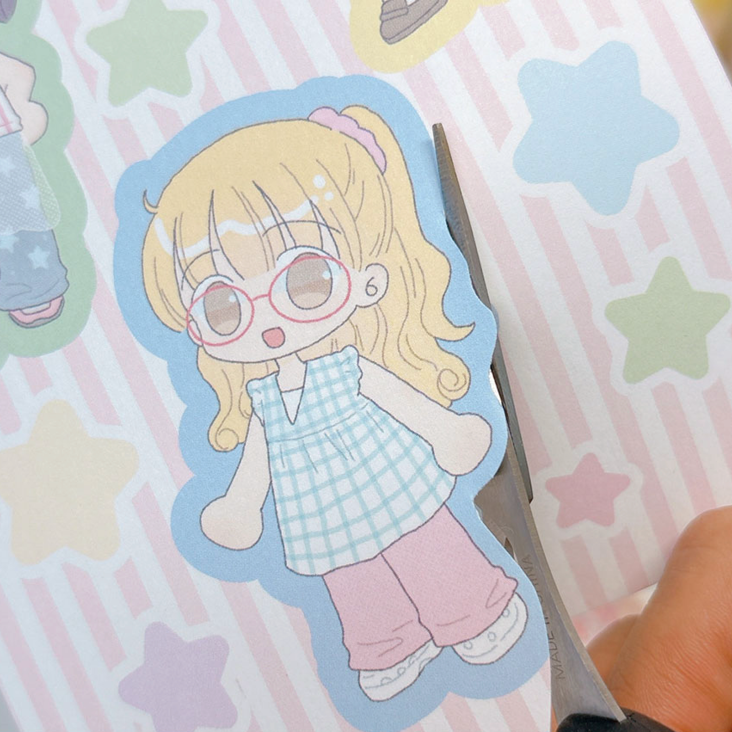 [RY22] Rayeon Fancy 'Girls That I Met' Sand Glitter Clear Sticker Flakes - Rayeon Fancy__korean_sticker_stationery
