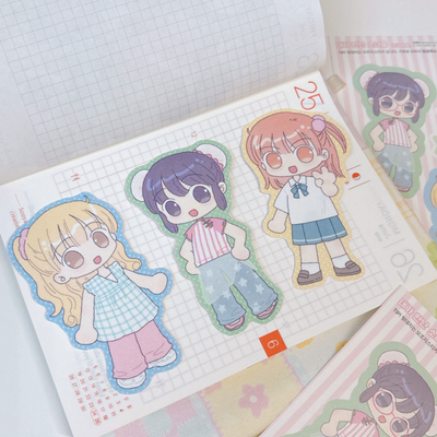 [RY22] Rayeon Fancy 'Girls That I Met' Sand Glitter Clear Sticker Flakes - Rayeon Fancy__korean_sticker_stationery
