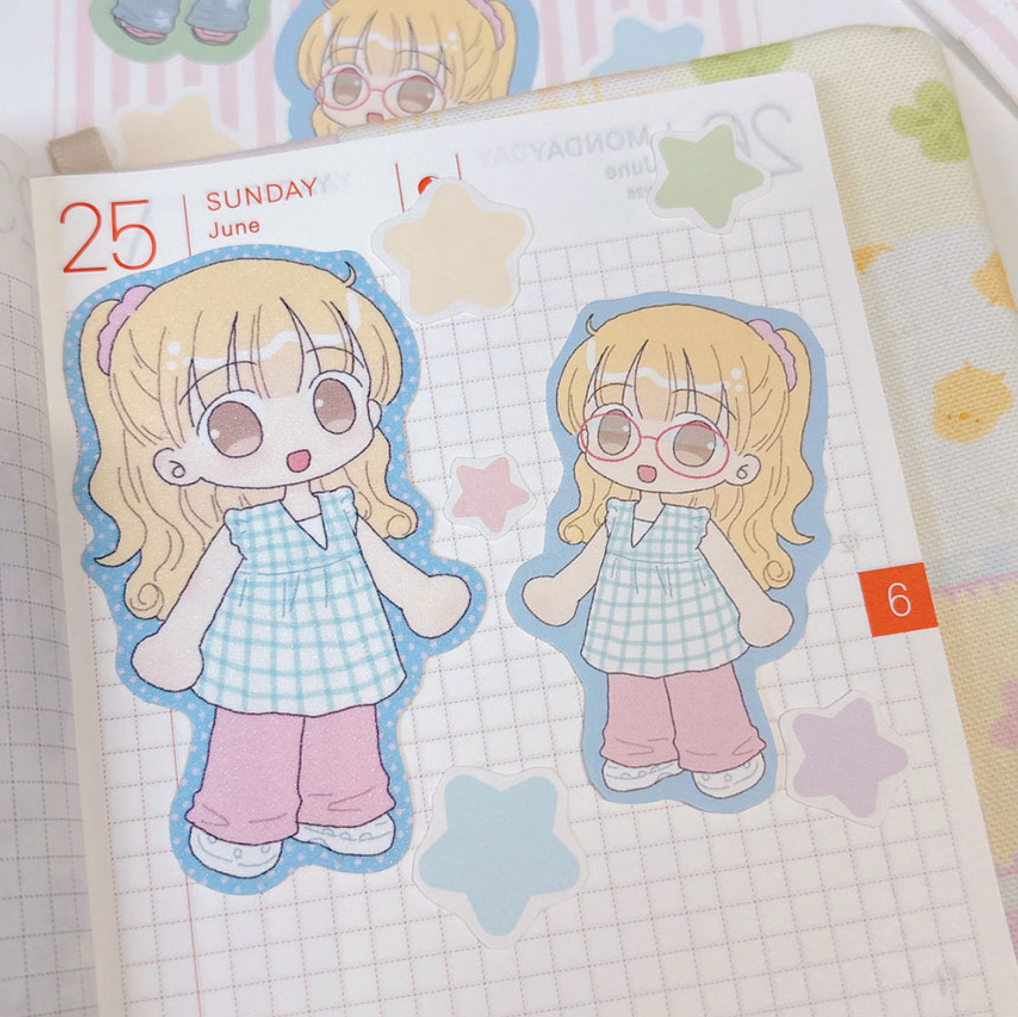 [RY22] Rayeon Fancy 'Girls That I Met' Sand Glitter Clear Sticker Flakes - Rayeon Fancy__korean_sticker_stationery