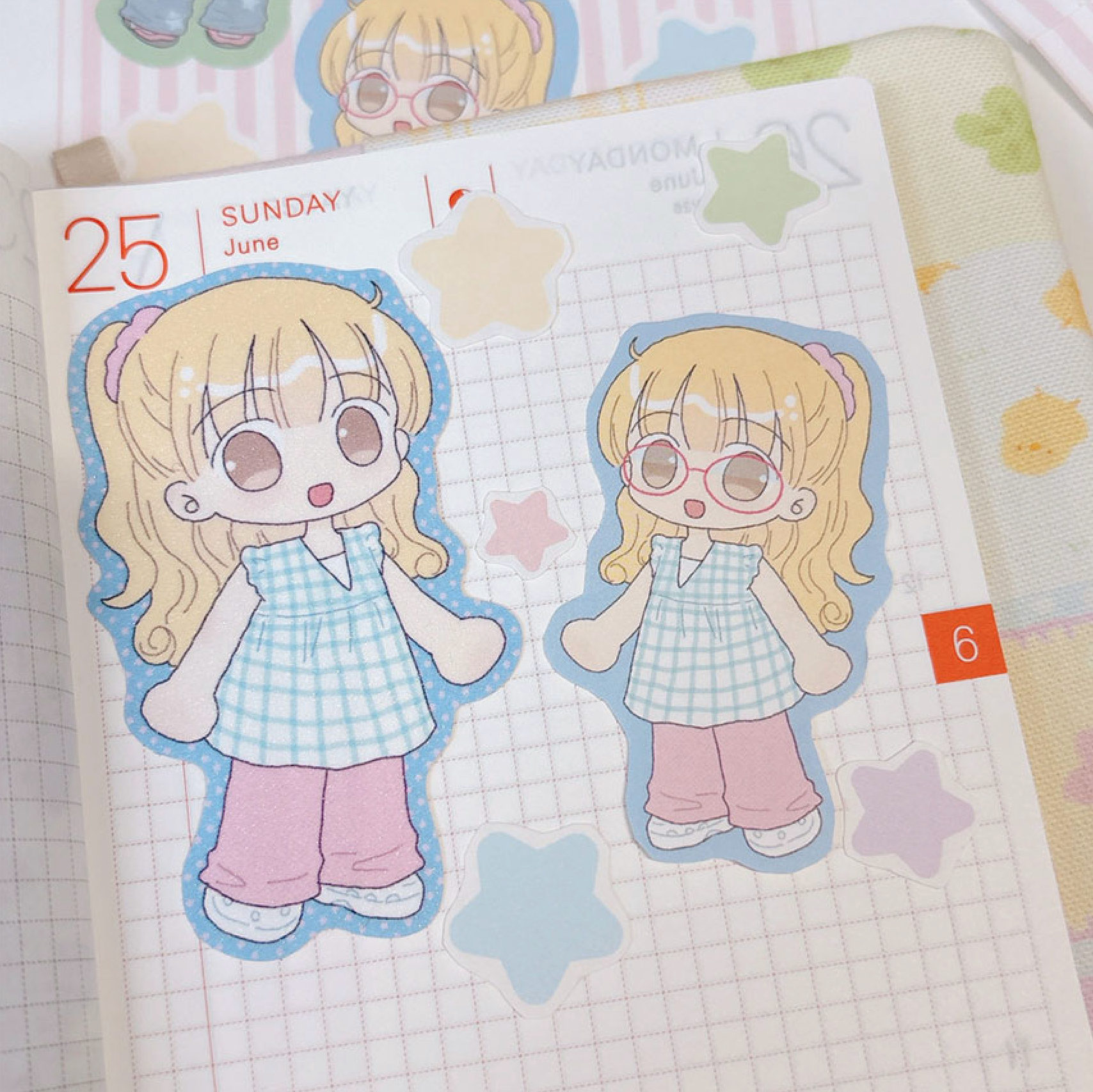[RY22] Rayeon Fancy 'Girls That I Met' Sand Glitter Clear Sticker Flakes - Rayeon Fancy__korean_sticker_stationery