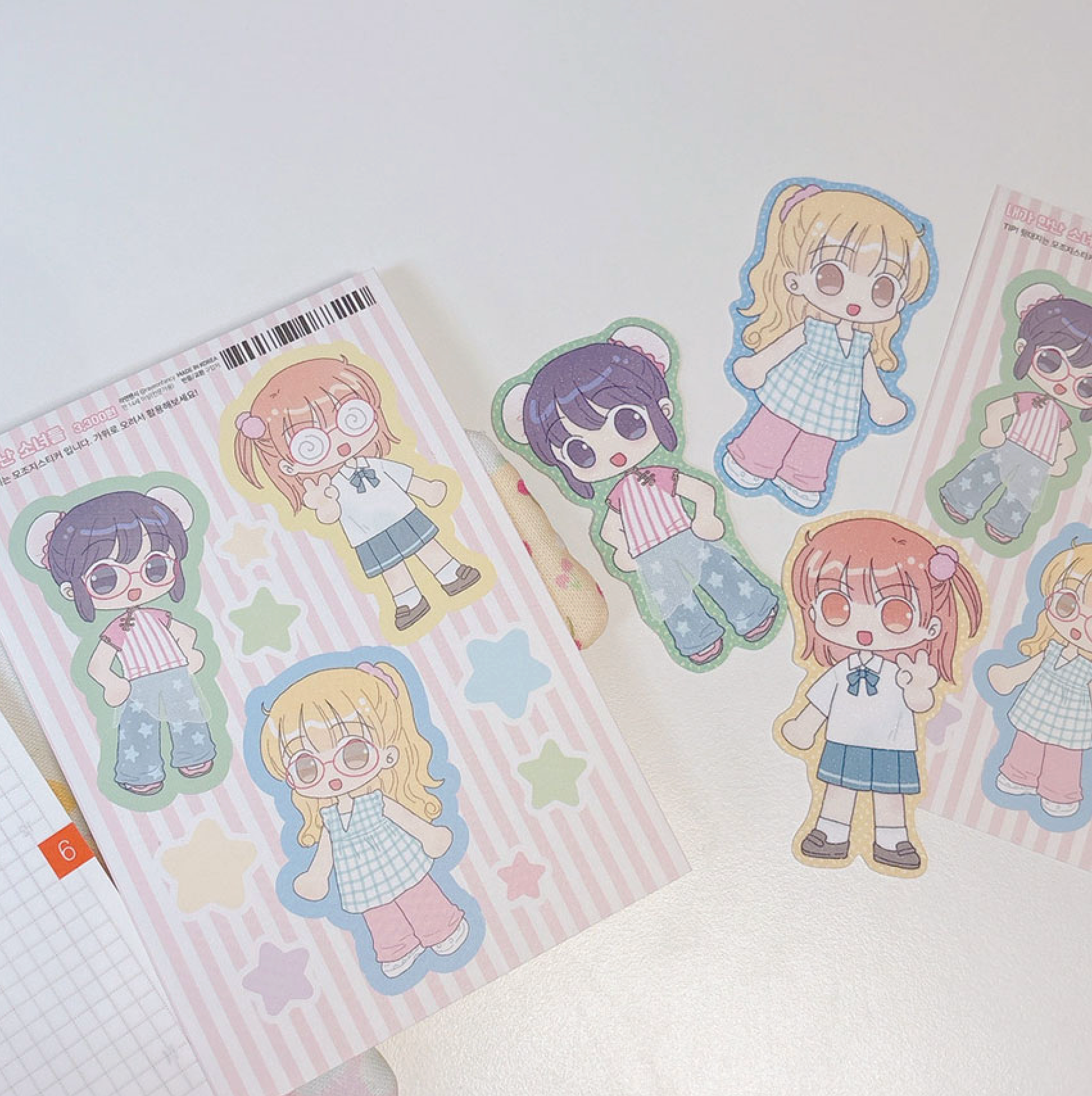 [RY22] Rayeon Fancy 'Girls That I Met' Sand Glitter Clear Sticker Flakes - Rayeon Fancy__korean_sticker_stationery