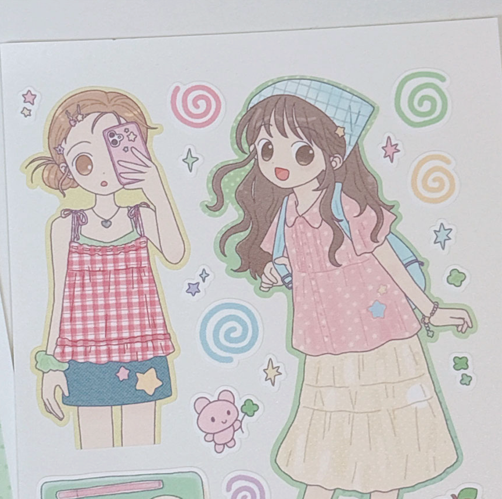 [RY27] Rayeon Fancy 'Green Memory' Matte Sticker Sheet - Rayeon Fancy__korean_sticker_stationery