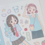 [RY28] Rayeon Fancy 'Blue Excitement' Matte Sticker Sheet - Rayeon Fancy__korean_sticker_stationery