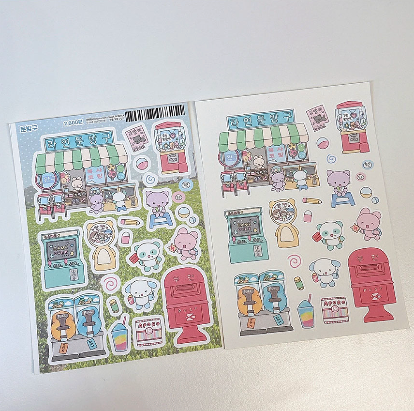 [RY39] NEW Rayeon Fancy 'Corner Shop' Matte Sticker Sheet - Rayeon Fancy__korean_sticker_stationery
