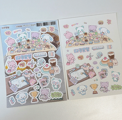 [RY41] NEW Rayeon Fancy 'Dakku Meet Up' Matte Sticker Sheet - Rayeon Fancy__korean_sticker_stationery