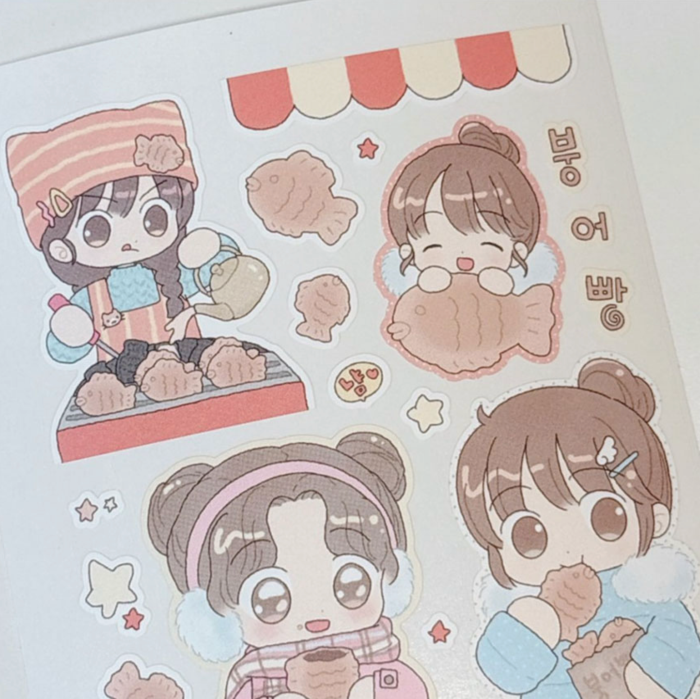 [RY44] NEW Rayeon Fancy 'Taiyaki' Matte Sticker Sheet - Rayeon Fancy__korean_sticker_stationery