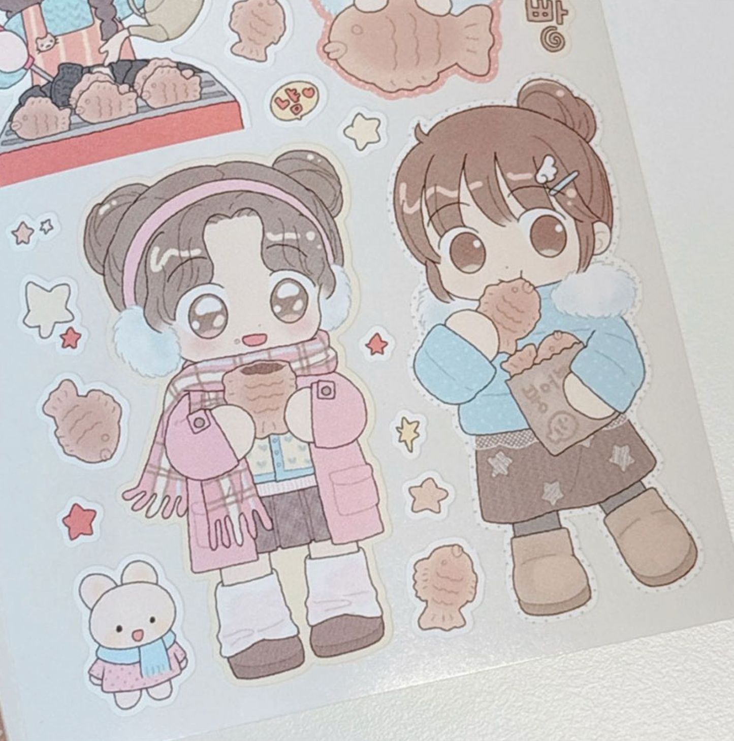 [RY44] NEW Rayeon Fancy 'Taiyaki' Matte Sticker Sheet - Rayeon Fancy__korean_sticker_stationery