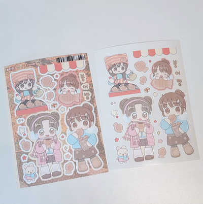 [RY44] NEW Rayeon Fancy 'Taiyaki' Matte Sticker Sheet - Rayeon Fancy__korean_sticker_stationery