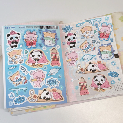 [RY46] NEW Rayeon Fancy 'Winter is So Cold' Matte Sticker Sheet - Rayeon Fancy__korean_sticker_stationery