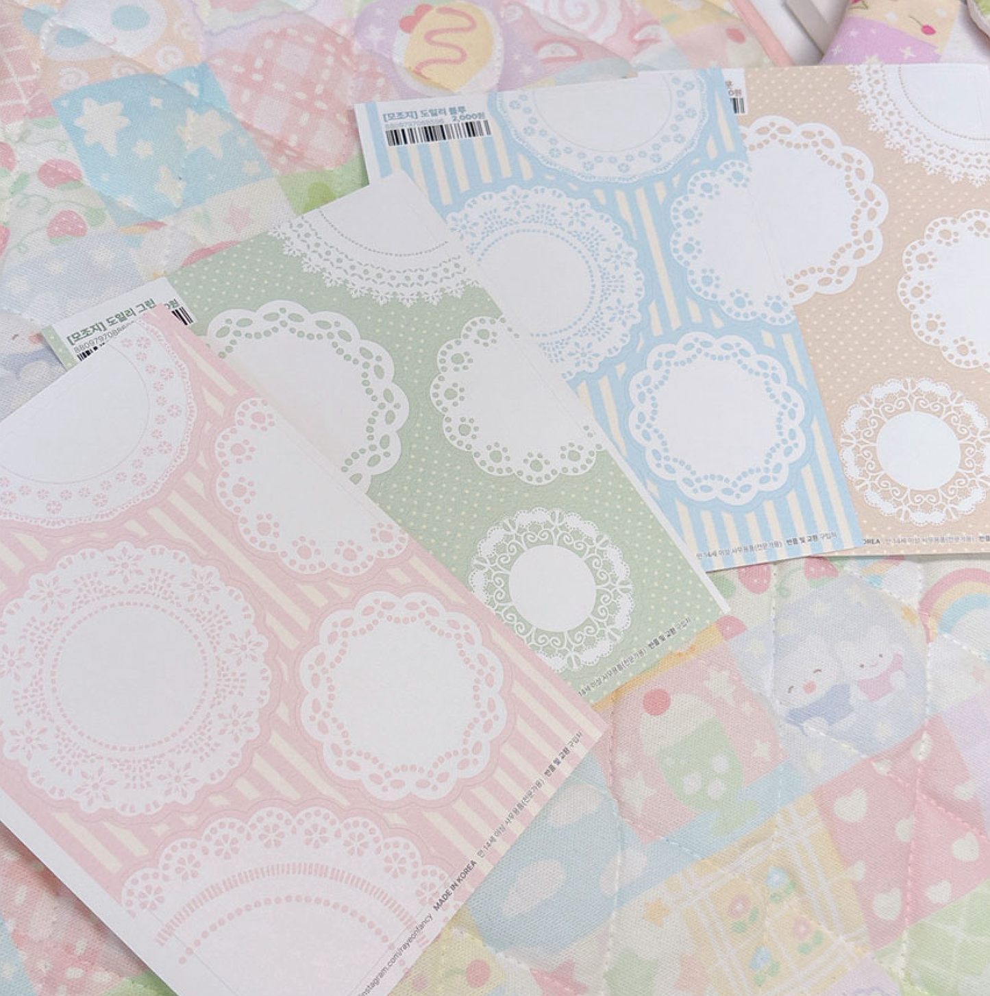 [RY49] NEW Rayeon Fancy 'Dolly Lace' Memo Sticker Sheets Set - Rayeon Fancy__korean_sticker_stationery