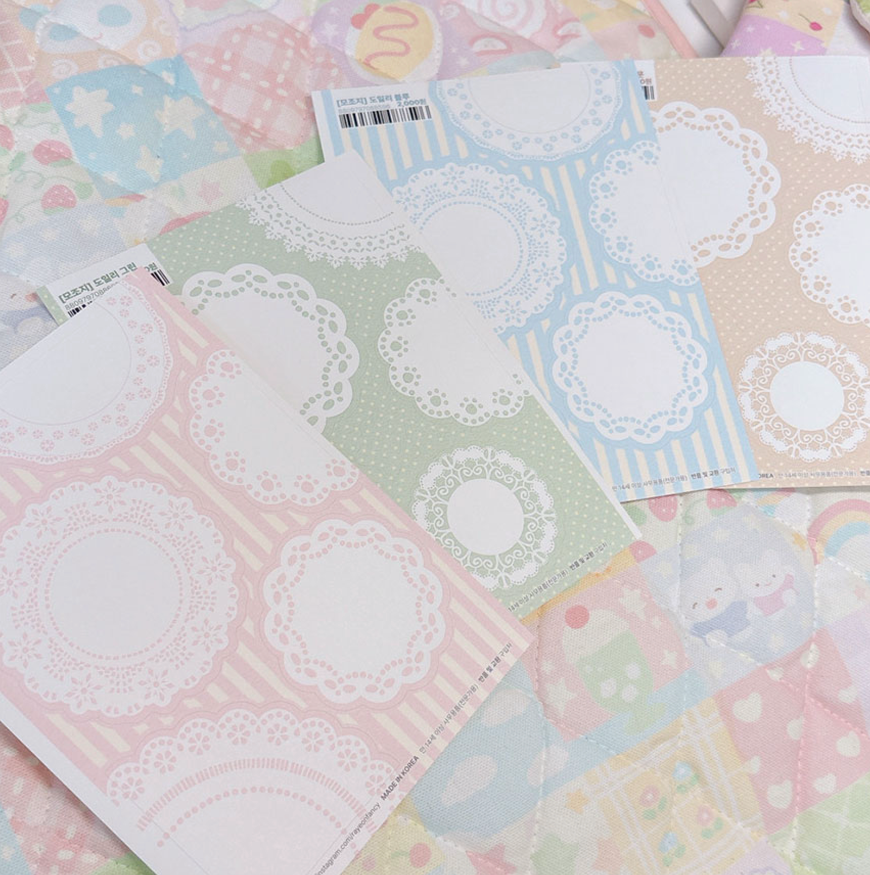 [RY49] NEW Rayeon Fancy 'Dolly Lace' Memo Sticker Sheets Set - Rayeon Fancy__korean_sticker_stationery