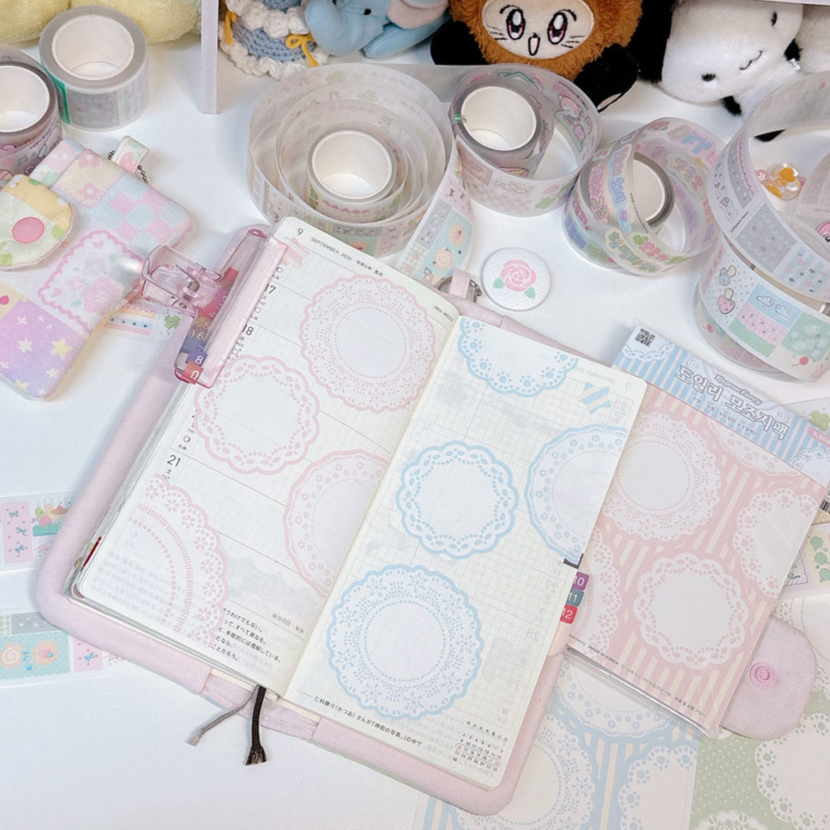 [RY49] NEW Rayeon Fancy 'Dolly Lace' Memo Sticker Sheets Set - Rayeon Fancy__korean_sticker_stationery