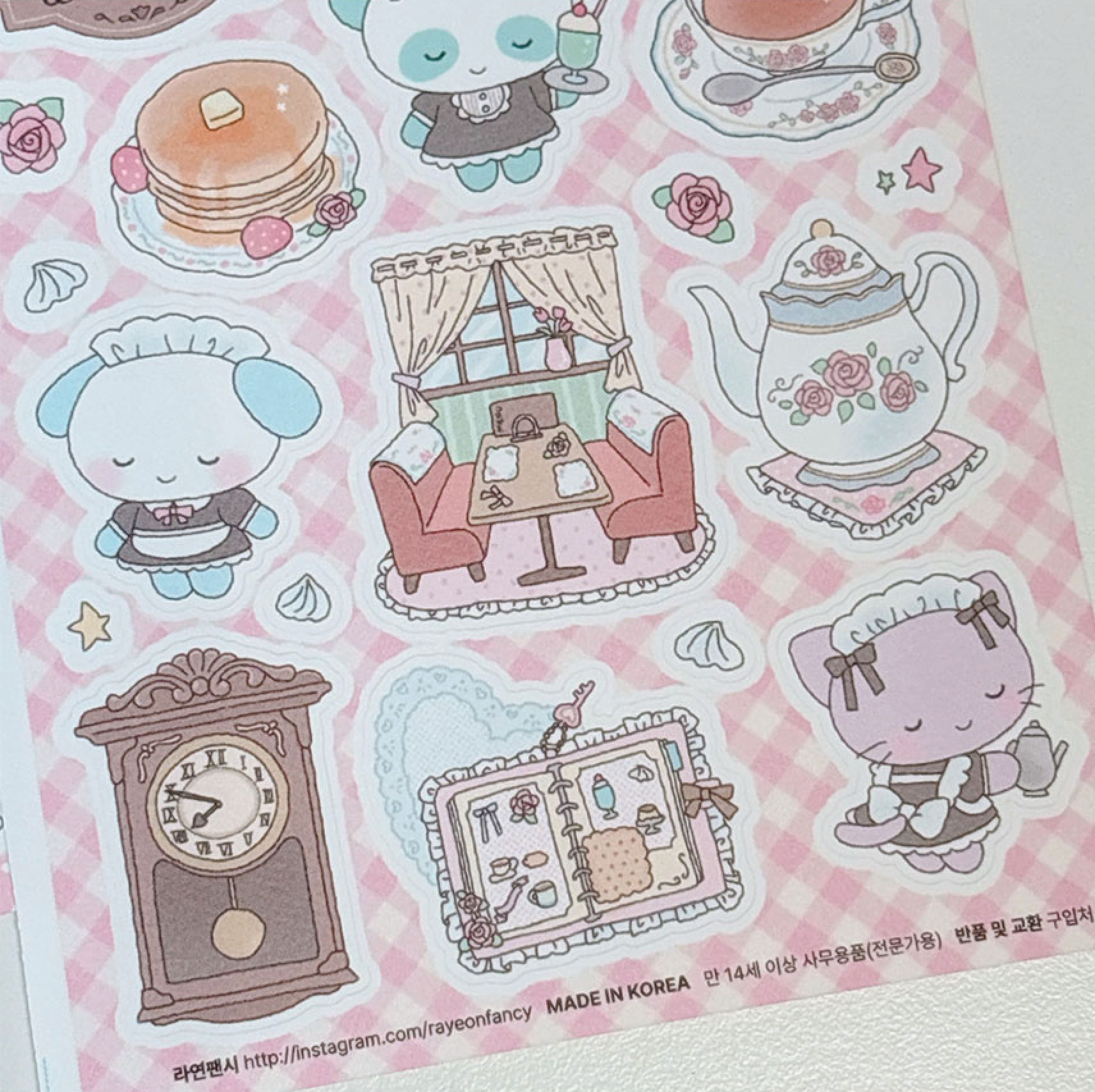 [RY50] NEW Rayeon Fancy 'Elegant Coffee Shop' Matte Sticker Sheet - Rayeon Fancy__korean_sticker_stationery