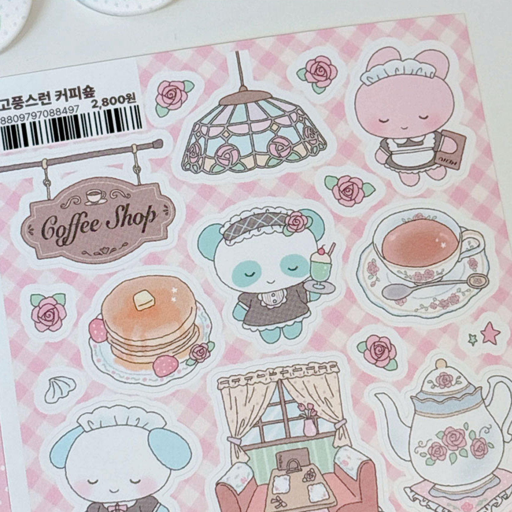 [RY50] NEW Rayeon Fancy 'Elegant Coffee Shop' Matte Sticker Sheet - Rayeon Fancy__korean_sticker_stationery