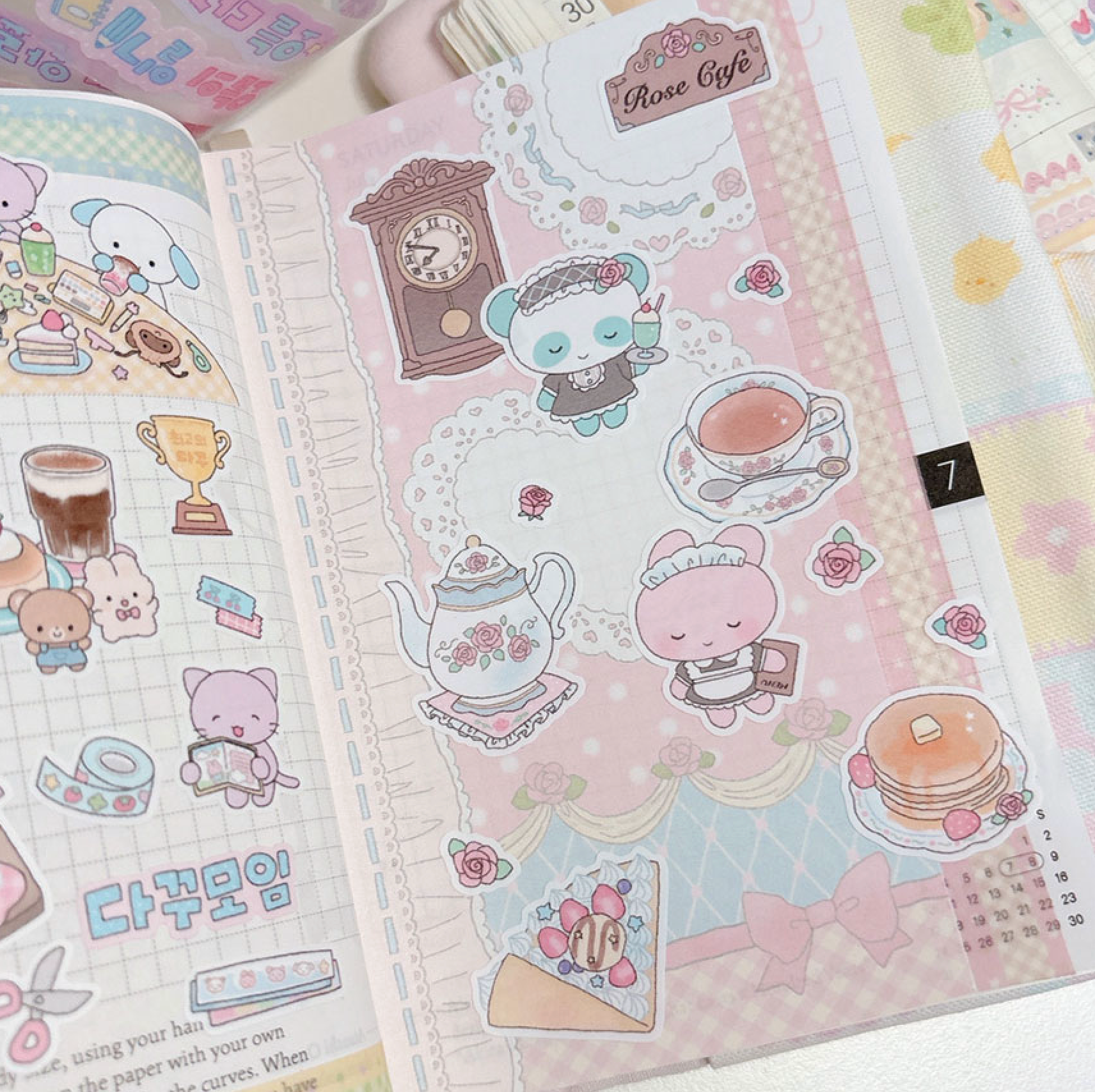 [RY50] NEW Rayeon Fancy 'Elegant Coffee Shop' Matte Sticker Sheet - Rayeon Fancy__korean_sticker_stationery