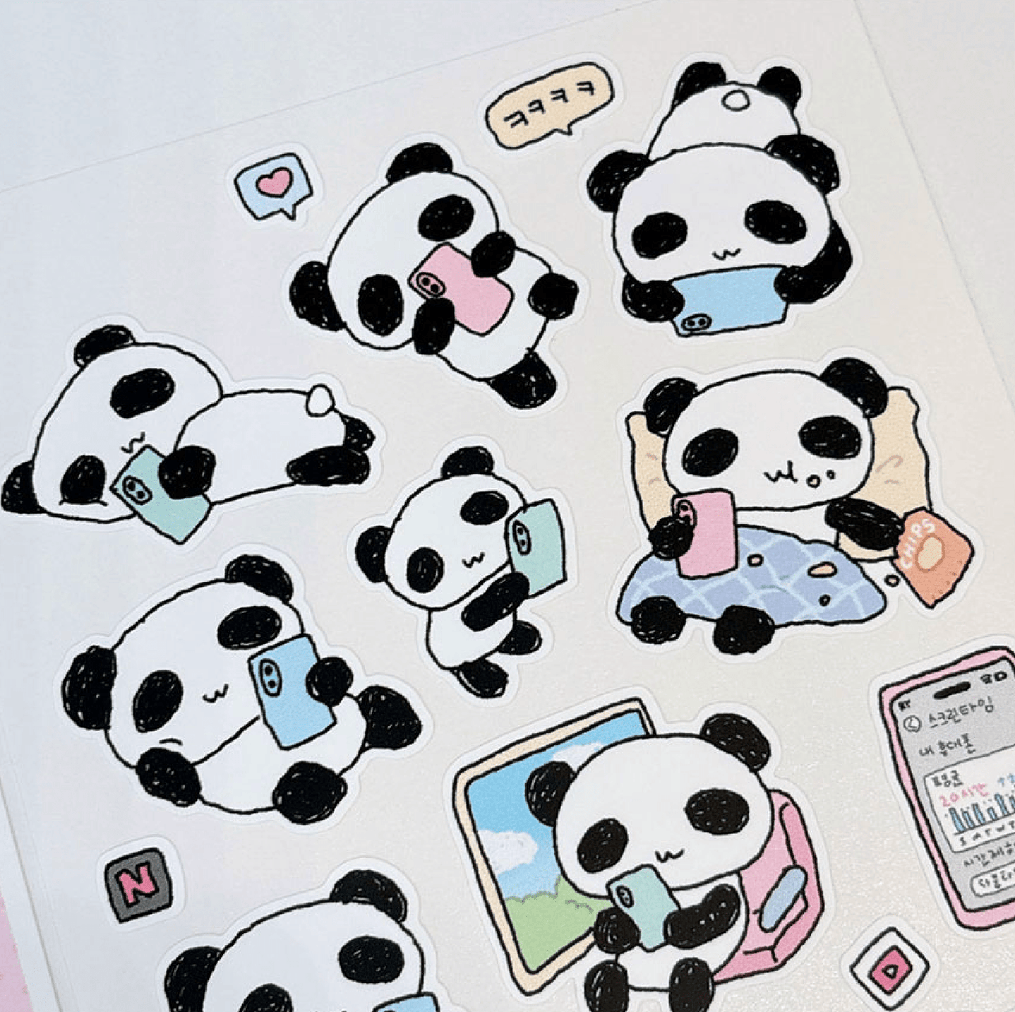 [RY55] NEW Rayeon Fancy 'Cellphone Addiction' Matte Sticker Sheet - Rayeon Fancy__korean_sticker_stationery