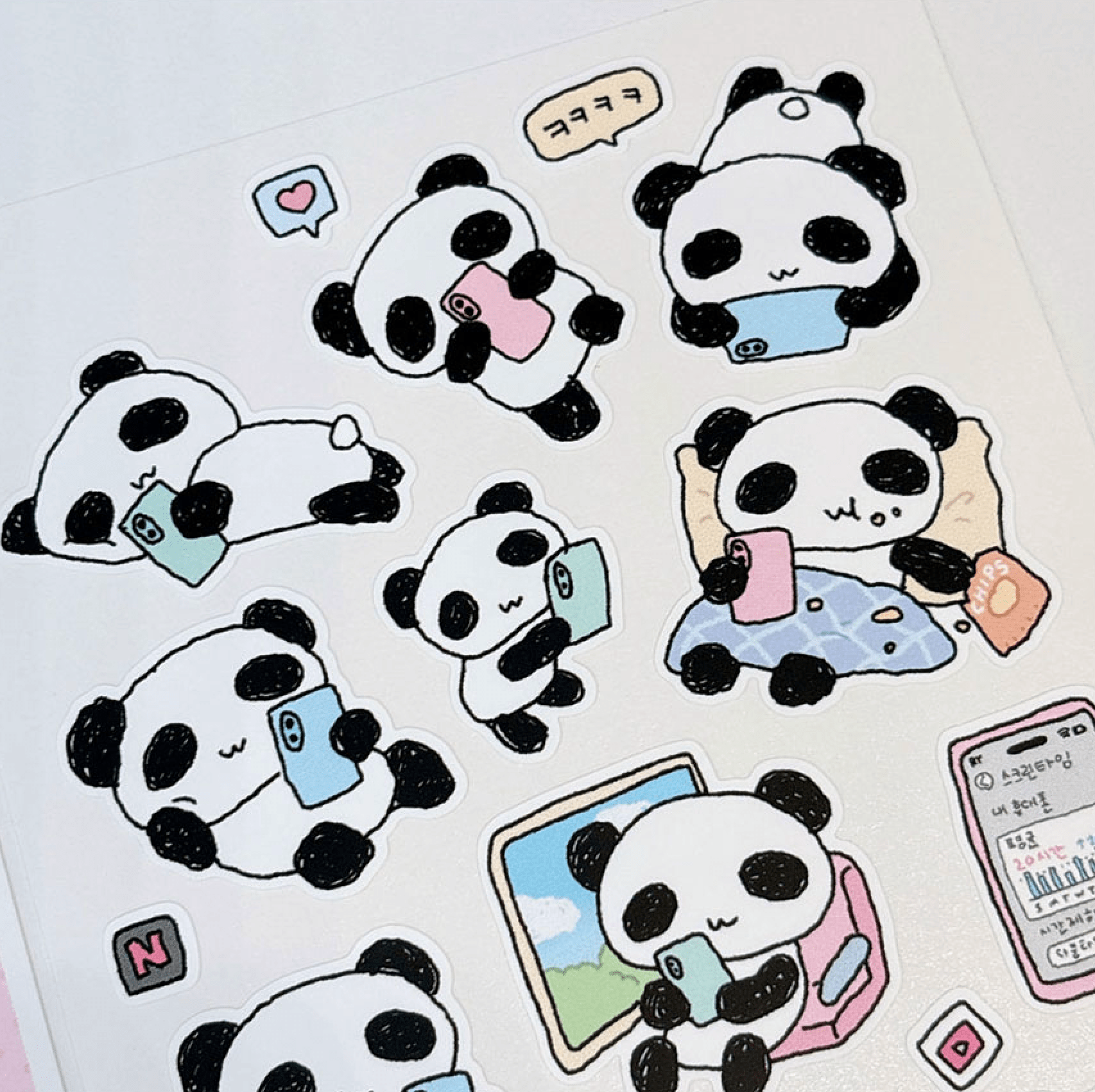 [RY55] NEW Rayeon Fancy 'Cellphone Addiction' Matte Sticker Sheet - Rayeon Fancy__korean_sticker_stationery