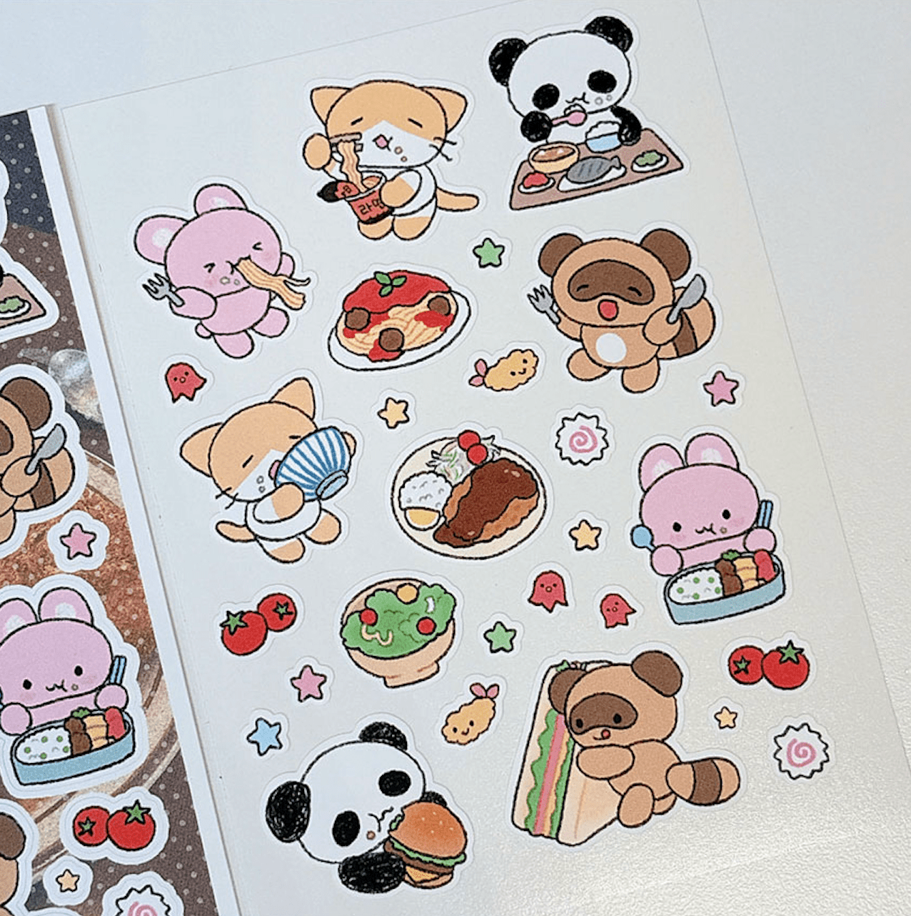 [RY57] NEW Rayeon Fancy 'Lunch Menu Recommendation' Matte Sticker Sheet - Rayeon Fancy__korean_sticker_stationery