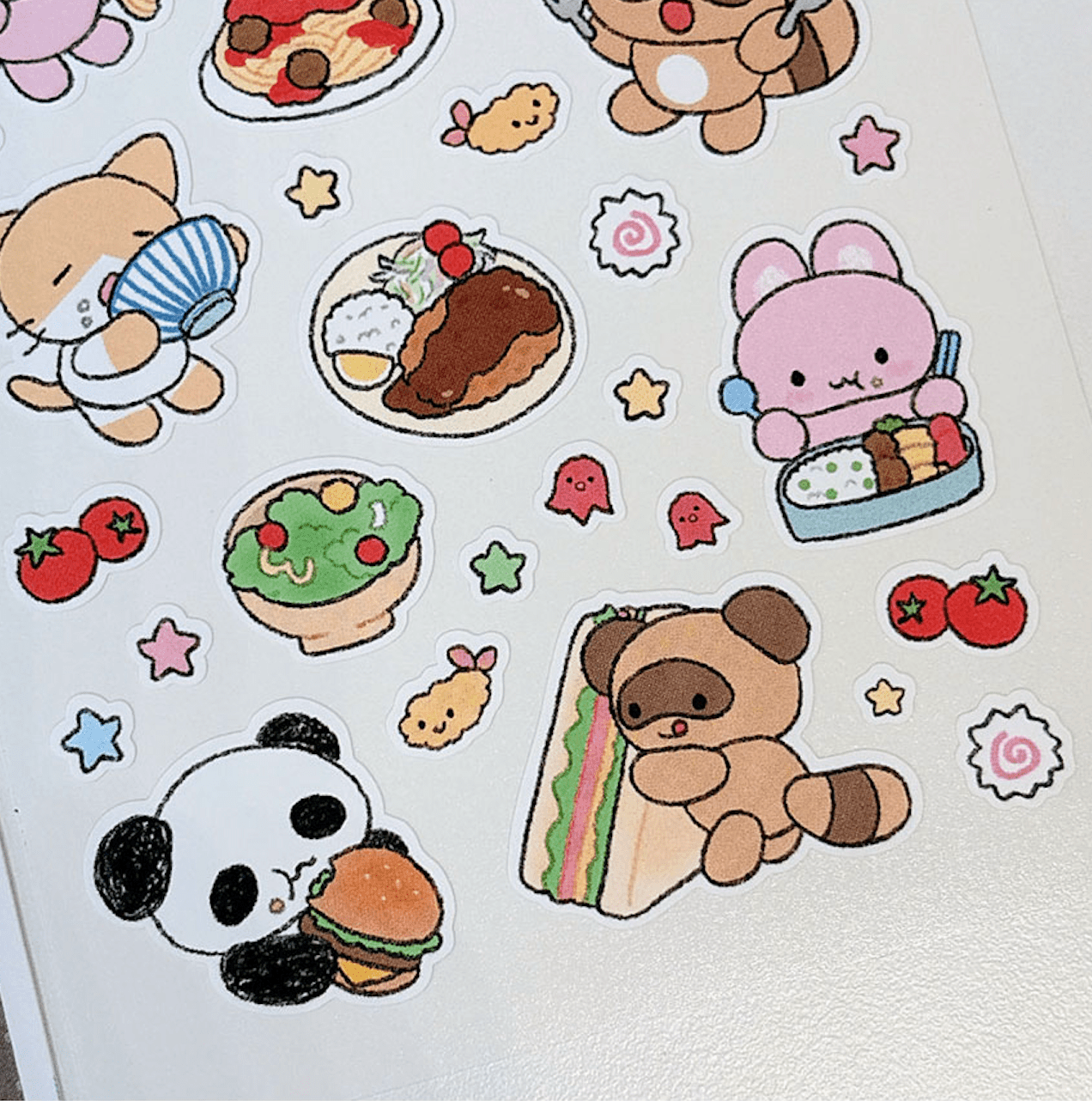 [RY57] NEW Rayeon Fancy 'Lunch Menu Recommendation' Matte Sticker Sheet - Rayeon Fancy__korean_sticker_stationery