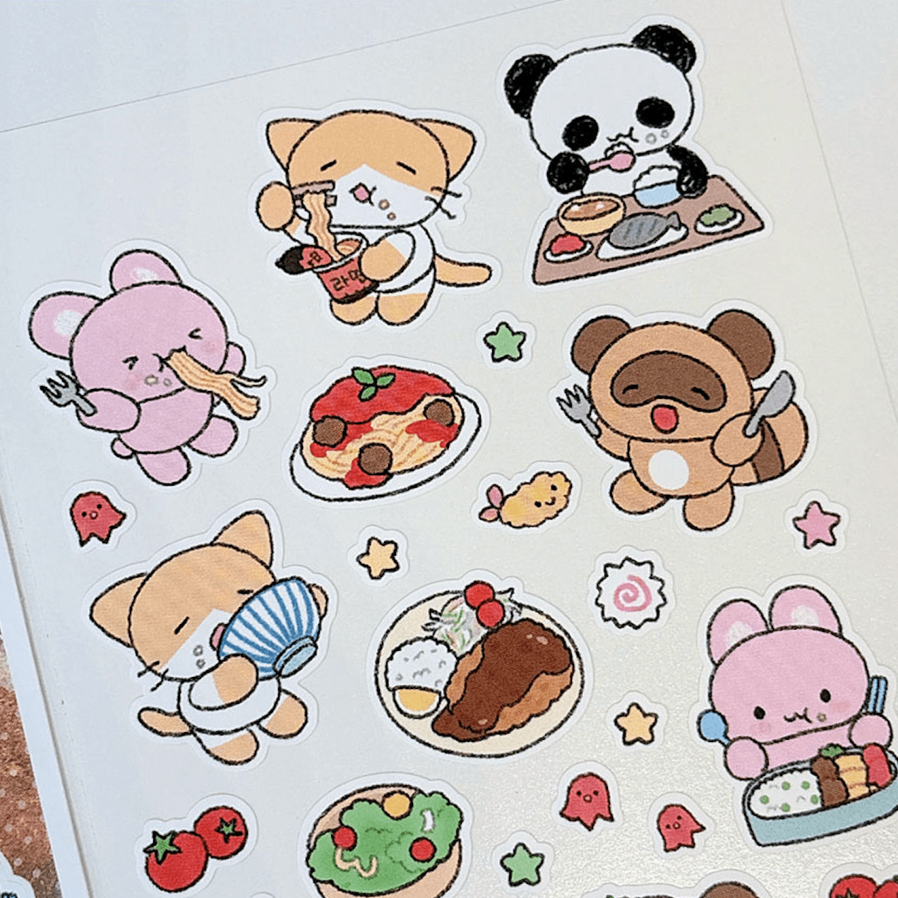 [RY57] NEW Rayeon Fancy 'Lunch Menu Recommendation' Matte Sticker Sheet - Rayeon Fancy__korean_sticker_stationery