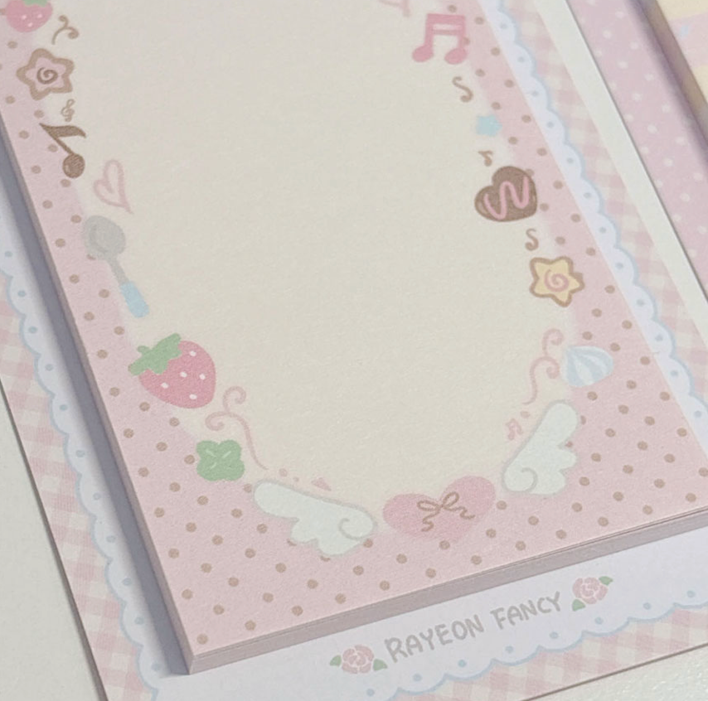 [RY58] NEW Rayeon Fancy 'Vintage Cafe/Strawberry Cake' Sticky Note Pad (options) - Rayeon Fancy_RY58S2 - Strawberry Cake_korean_sticker_stationery