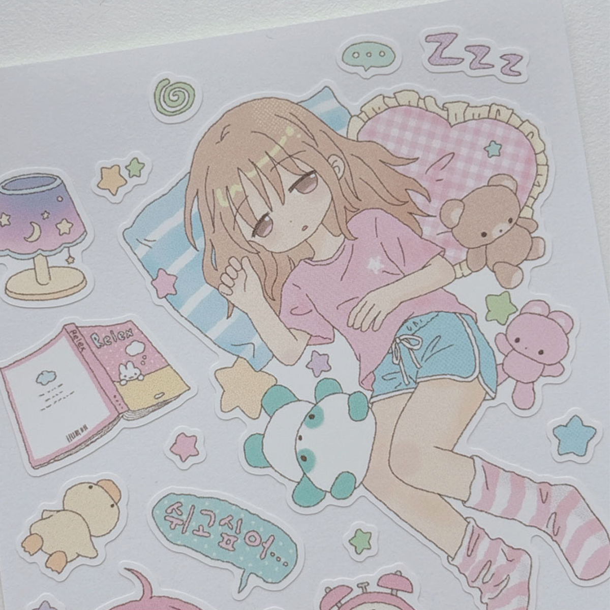 [RY61] NEW Rayeon Fancy 'Need a Rest' Matte Sticker Sheet -Rayeon Fancy__korean_sticker_stationery