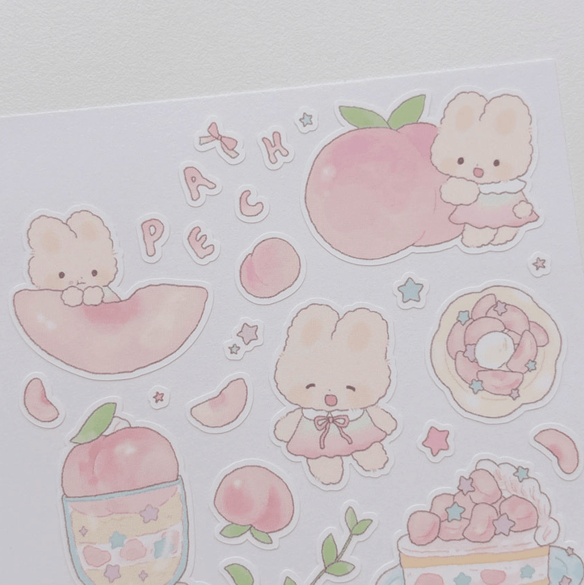 [RY64] NEW Rayeon Fancy 'Peach' Matte Sticker Sheet -Rayeon Fancy__korean_sticker_stationery