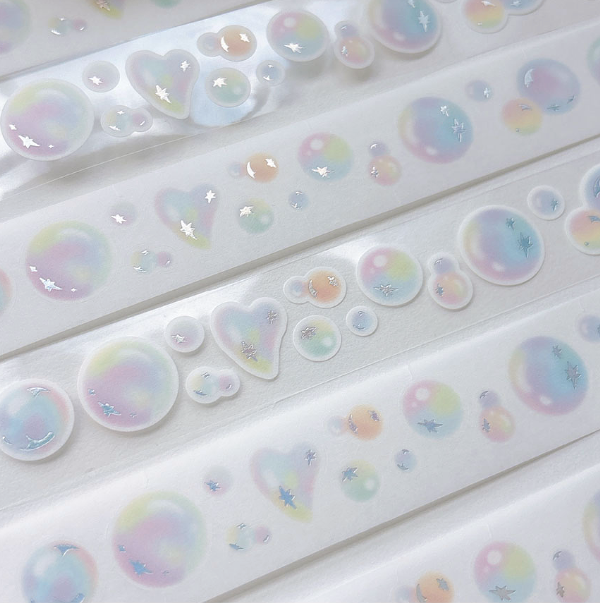 [RY67] NEW Rayeon Fancy 'Bubble' Silver Foil Kisscut Tape -Rayeon Fancy__korean_sticker_stationery