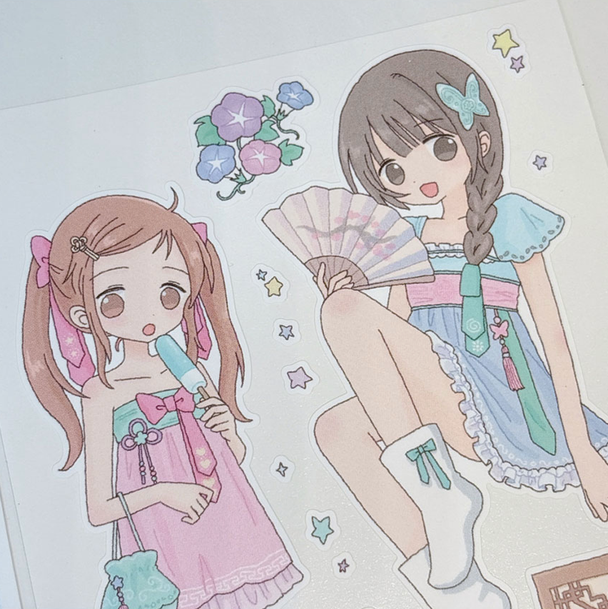 [RY68] NEW Rayeon Fancy 'Elegant Summer' Matte Sticker Sheet -Rayeon Fancy__korean_sticker_stationery