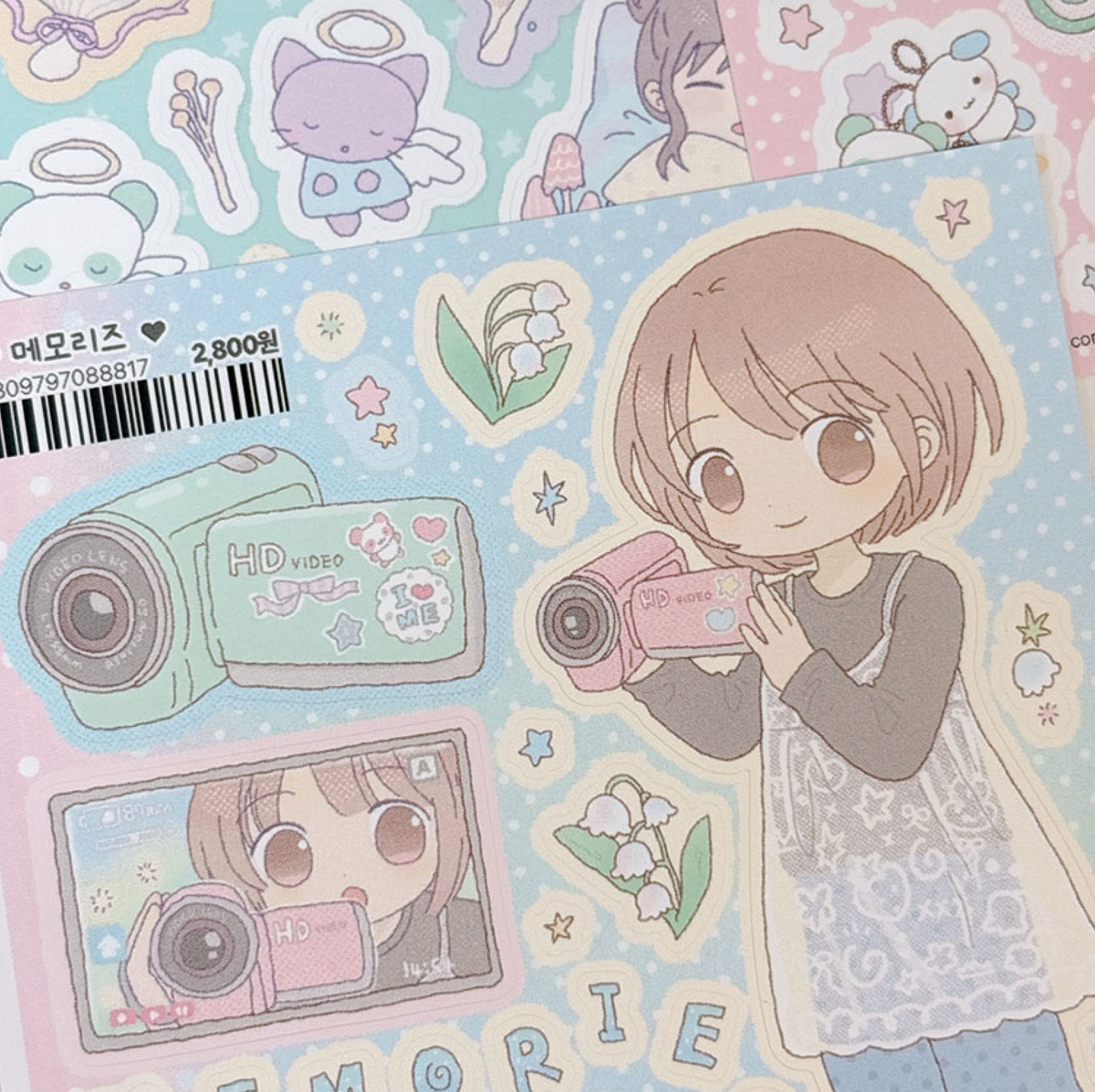 [RY72] NEW Rayeon Fancy 'Memories' Matte Sticker Sheet -Rayeon Fancy__korean_sticker_stationery