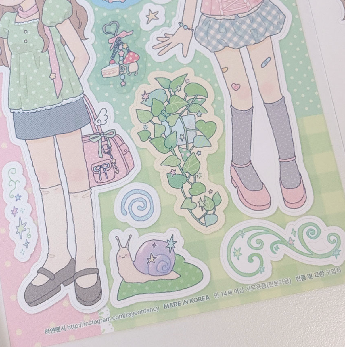 [RY74] NEW Rayeon Fancy 'Breeze' Matte Sticker Sheet -Rayeon Fancy__korean_sticker_stationery