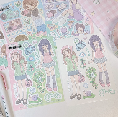[RY74] NEW Rayeon Fancy 'Breeze' Matte Sticker Sheet -Rayeon Fancy__korean_sticker_stationery