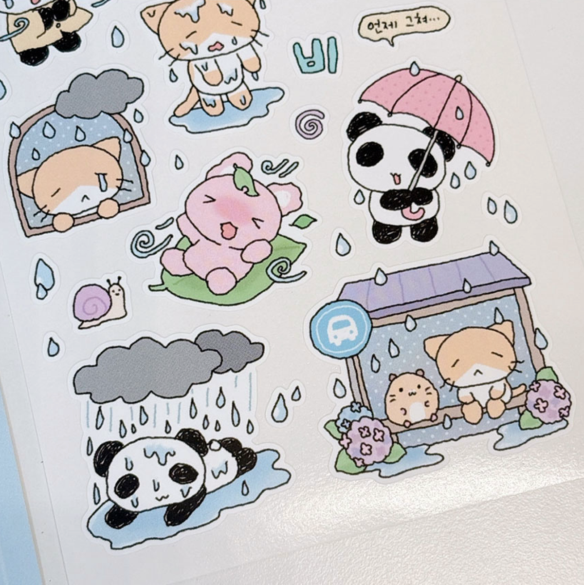 [RY75] NEW Rayeon Fancy 'Humidity 100%' Matte Sticker Sheet -Rayeon Fancy__korean_sticker_stationery