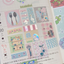[RY76] NEW Rayeon Fancy 'Square Square Our House' Sparkle Silver Foil Kisscut Tape -Rayeon Fancy__korean_sticker_stationery