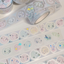 [RY78] NEW Rayeon Fancy 'Swirls' Clear Silver Foil Kisscut Tape -Rayeon Fancy__korean_sticker_stationery