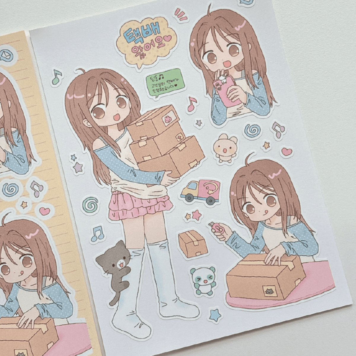 [RY79] NEW Rayeon Fancy 'Package is Here' Matte Sticker Sheet -Rayeon Fancy__korean_sticker_stationery