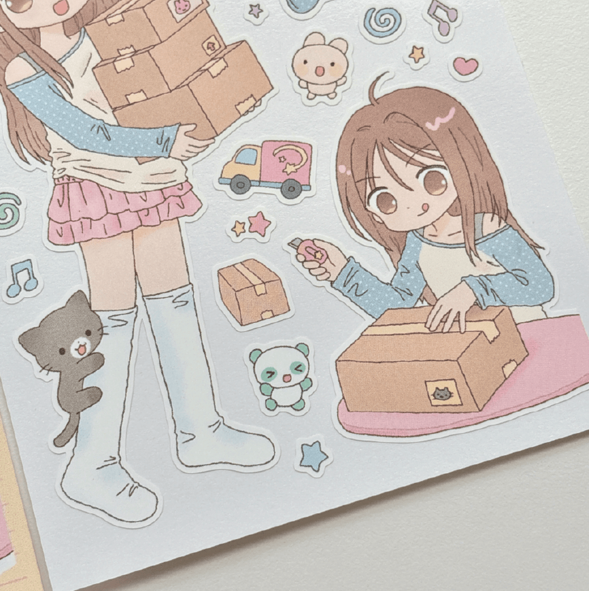[RY79] NEW Rayeon Fancy 'Package is Here' Matte Sticker Sheet -Rayeon Fancy__korean_sticker_stationery
