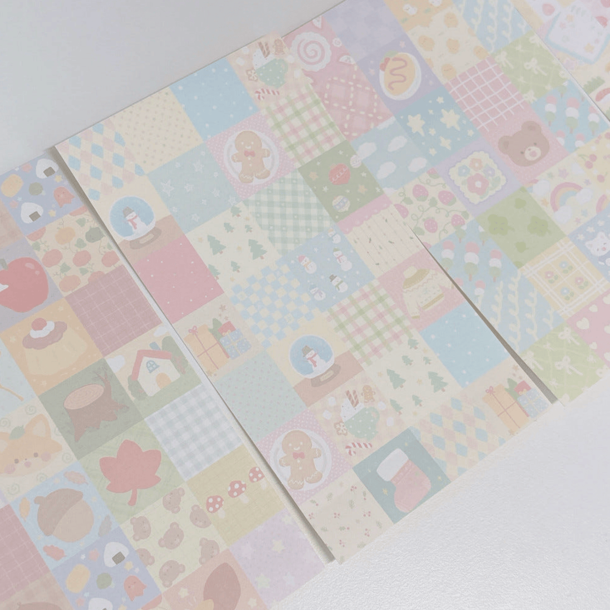 [RY81] NEW Rayeon Fancy 'Patchwork' Slim Memo Sticker Pack -Rayeon Fancy__korean_sticker_stationery