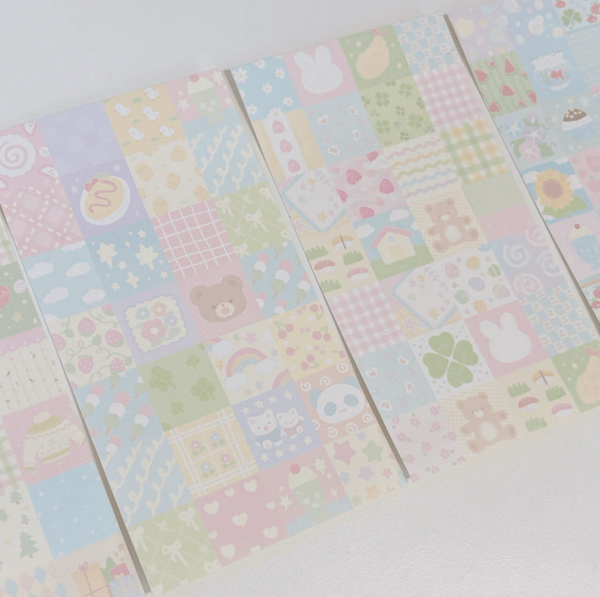 [RY81] NEW Rayeon Fancy 'Patchwork' Slim Memo Sticker Pack -Rayeon Fancy__korean_sticker_stationery